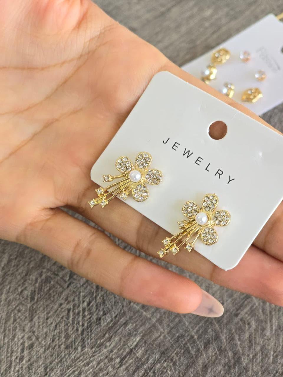 Boucle d'oreille Rose