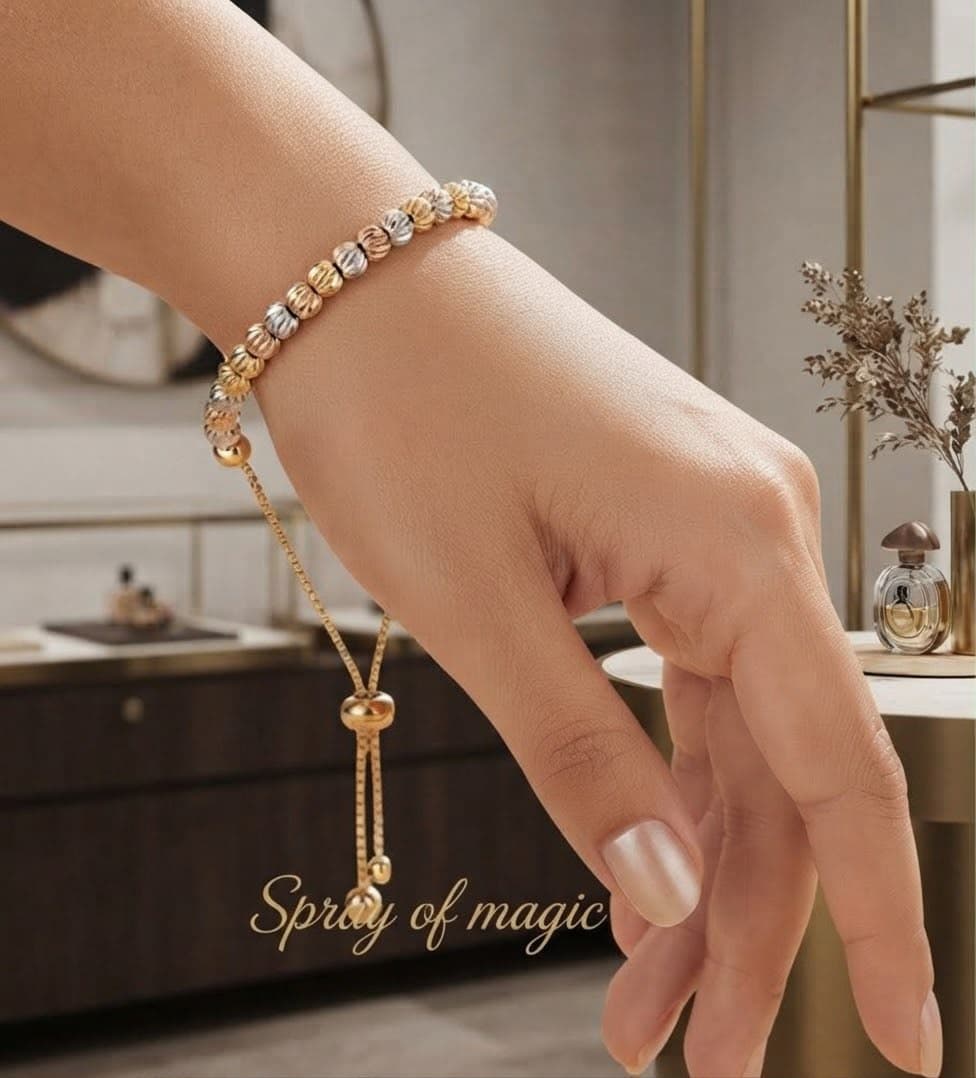 Bracelet fin effet or
